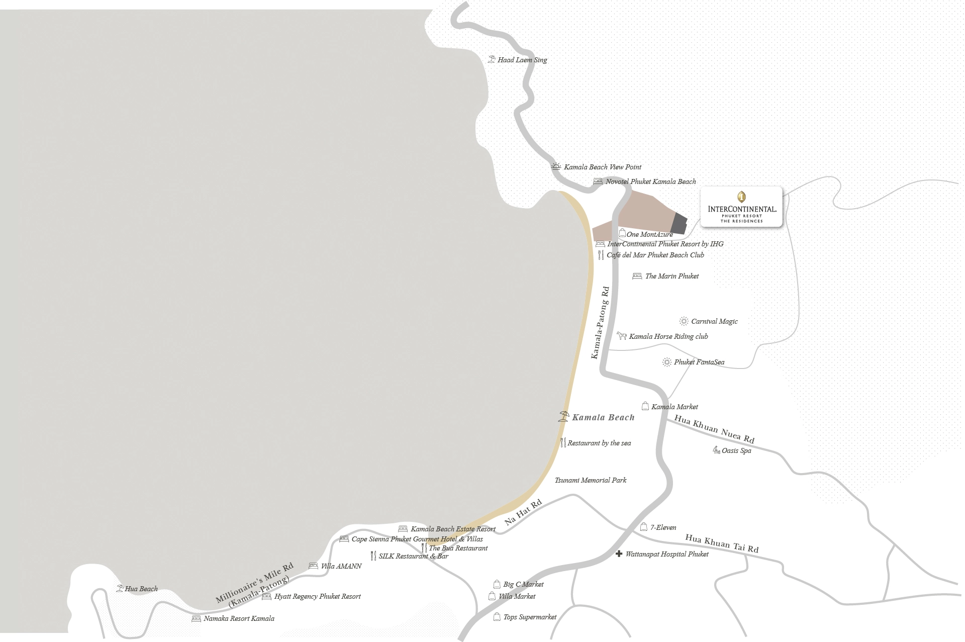 The Residences at InterContinental Phuket Resort - Map